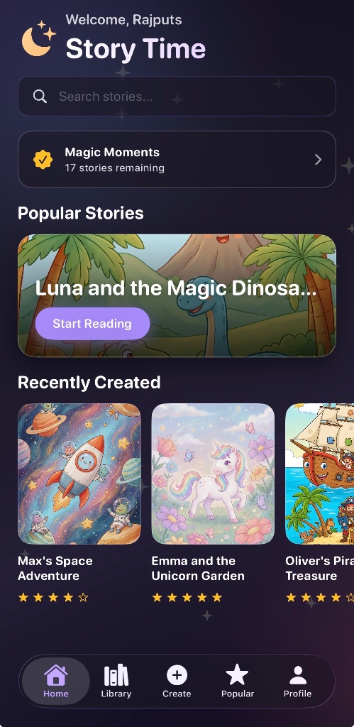 Story Time app prototype
